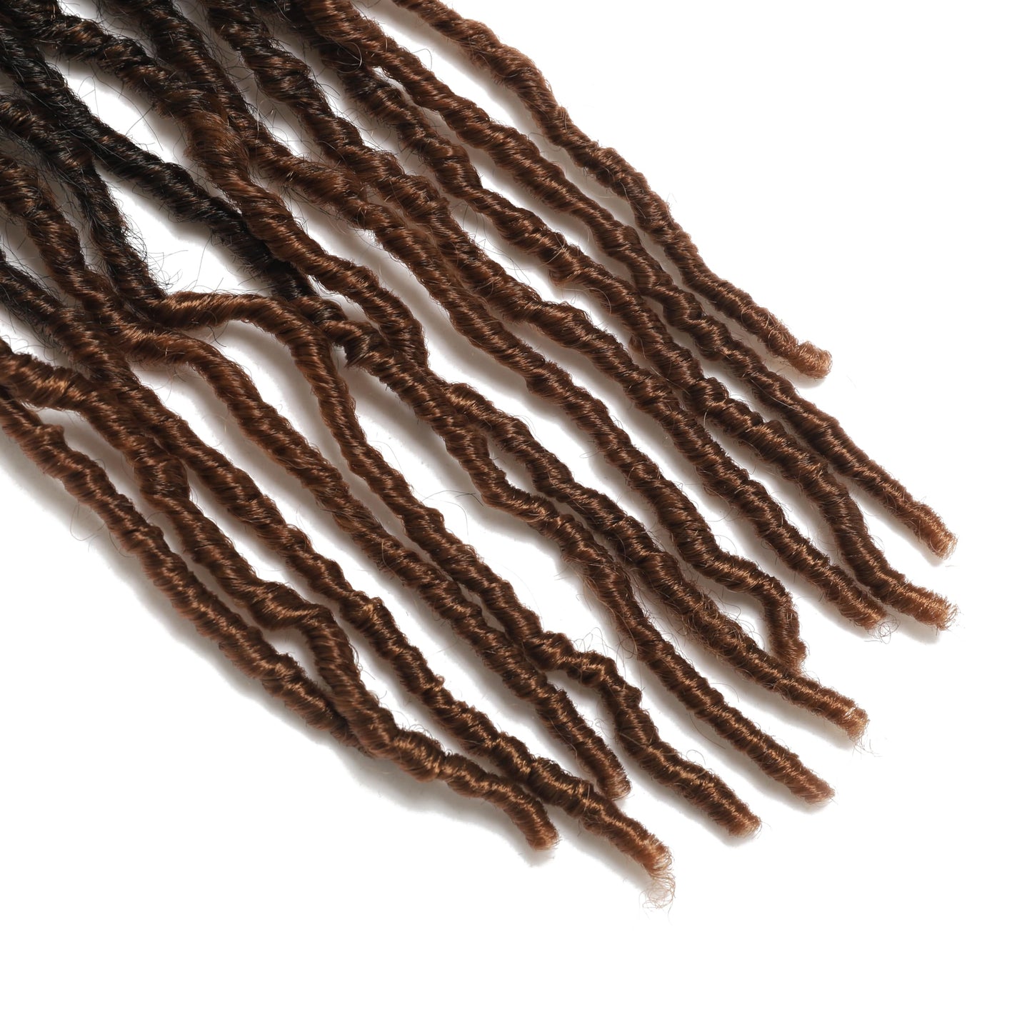 26 Inch Faux Locs Crochet Hair 7 Packs Soft Locs Crochet Hair Pre Looped Locs Hair Braids Goddess Locs Hair Ombre Brown Distressed New Locs for Women T30