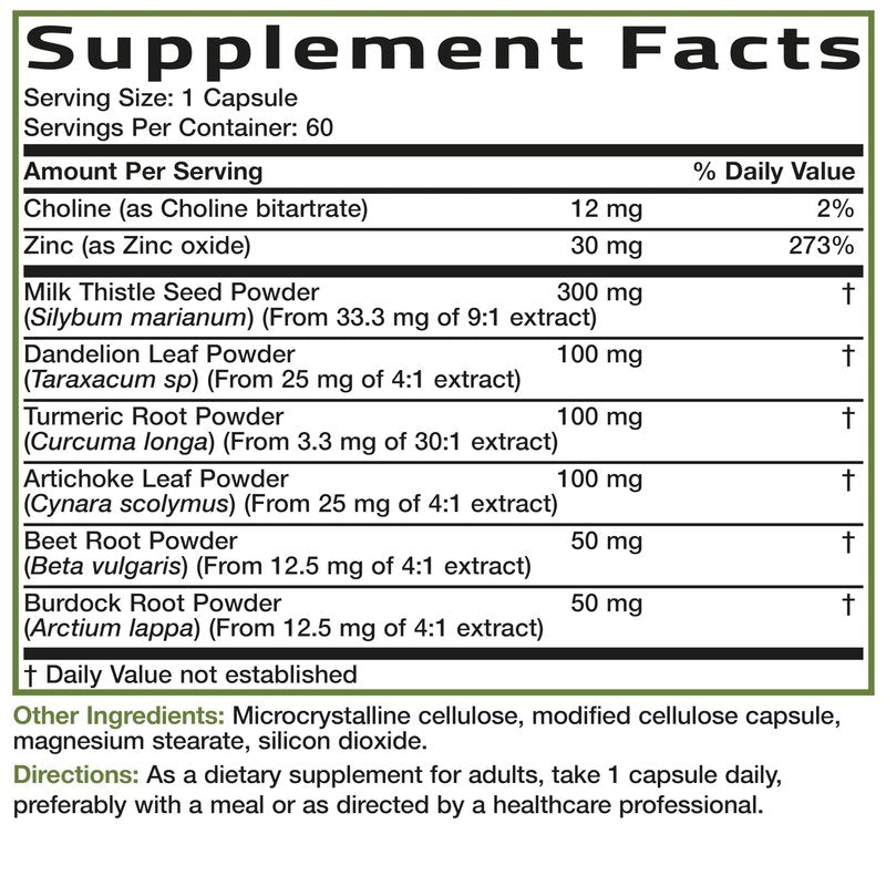 Bronson Liver Detox Advanced Detox & Cleansing Formula Supports Health Liver Function with Milk Thistle, Dandelion Extract, Turmeric, Artichoke Leaf & More, Non-GMO, 60 Vegetarian Capsules