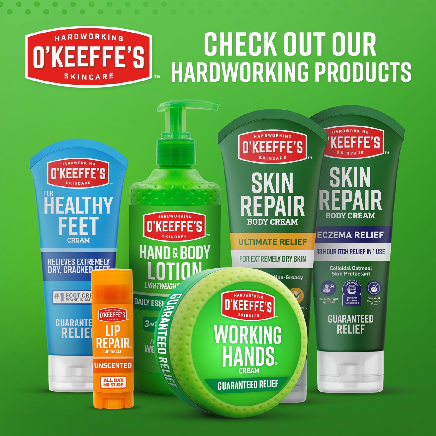 O'Keeffe's Working Hands Intense Renewal Hand Cream with Urea, 3 oz Tube (Pack of 2) – Softens & Smooths Extremely Dry, Callused Hands