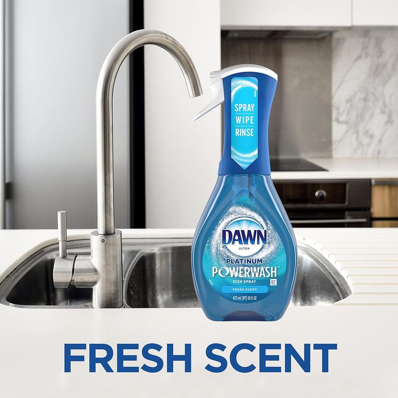 Dawn Powerwash Spray - Dish Soap Starter Kit with 3 Refills | Fresh Scent, 4x16 Fl Oz