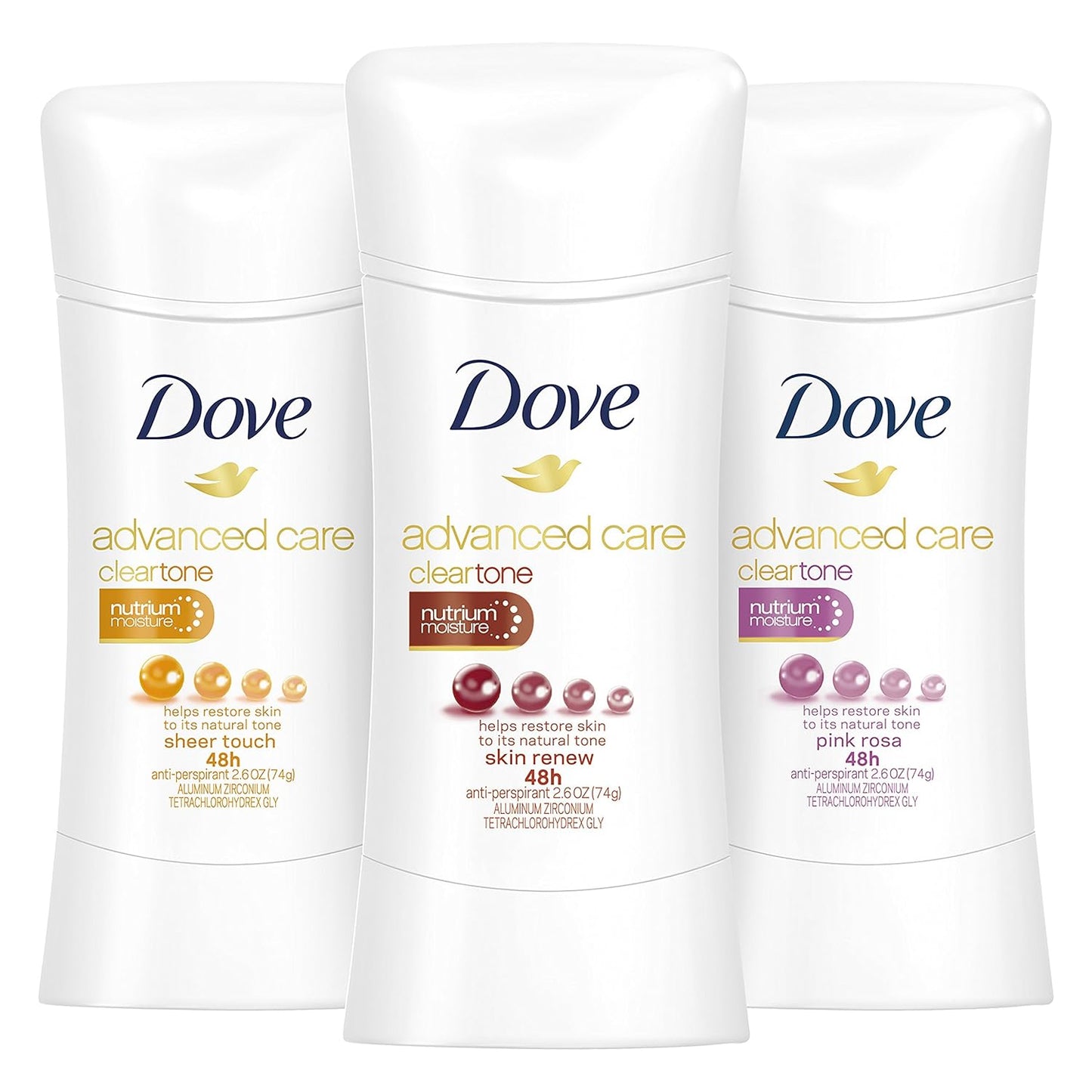 Dove Advanced Care Antiperspirant, Beauty Finish, 2.6 Ounce (Pack of 4)