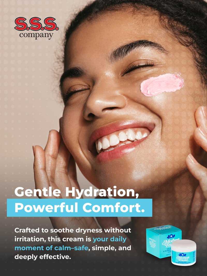 1 Pack of Mothers Friend Body and Skin Cream, for Stretched Tight and Dry Skin of Pregnancy