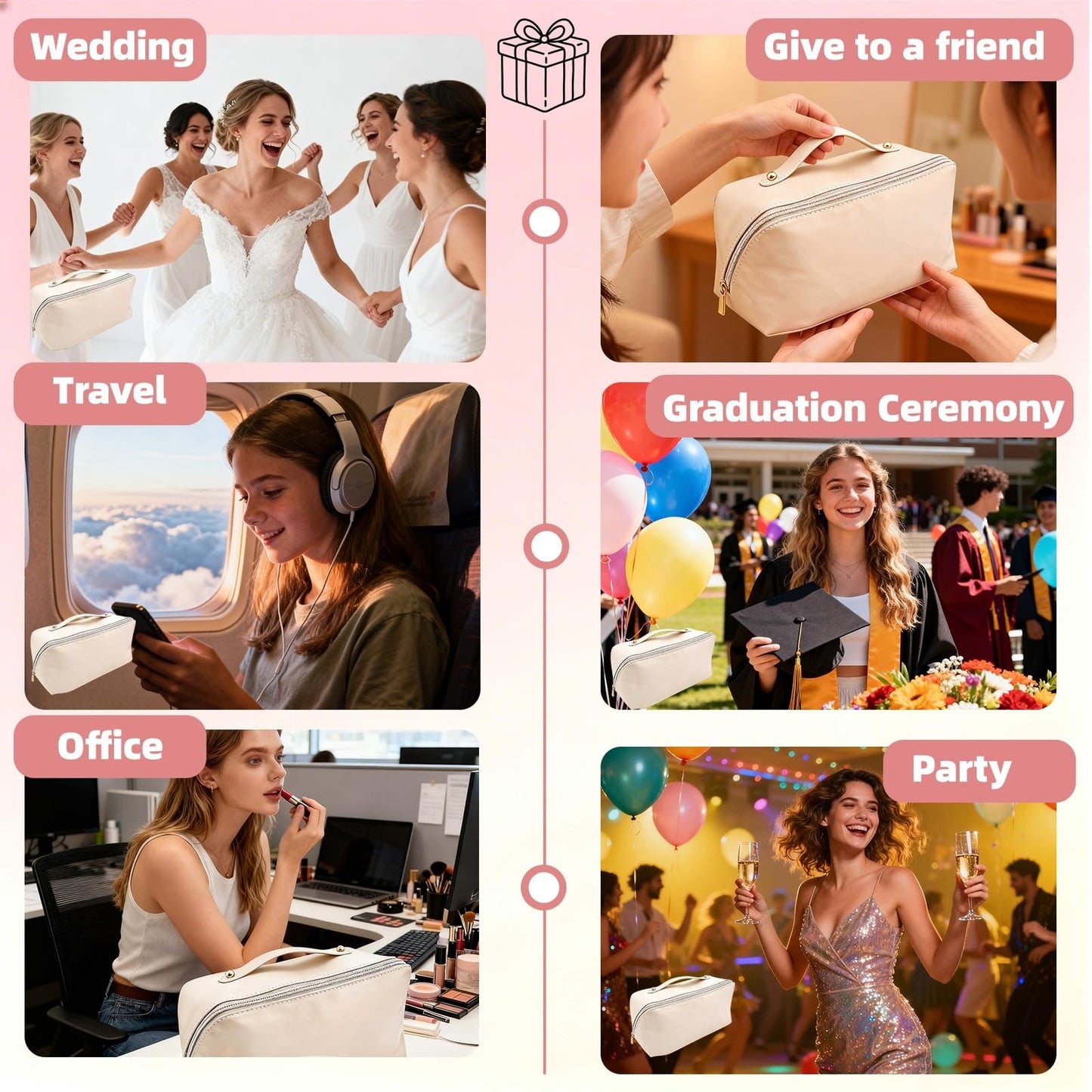 RISESAILS 80+ Piece Wedding Emergency Kit for Brides Ultimate Wedding Essentials and Bridal Shower Gifts Portable Cosmetic Case for Travel and Stuff