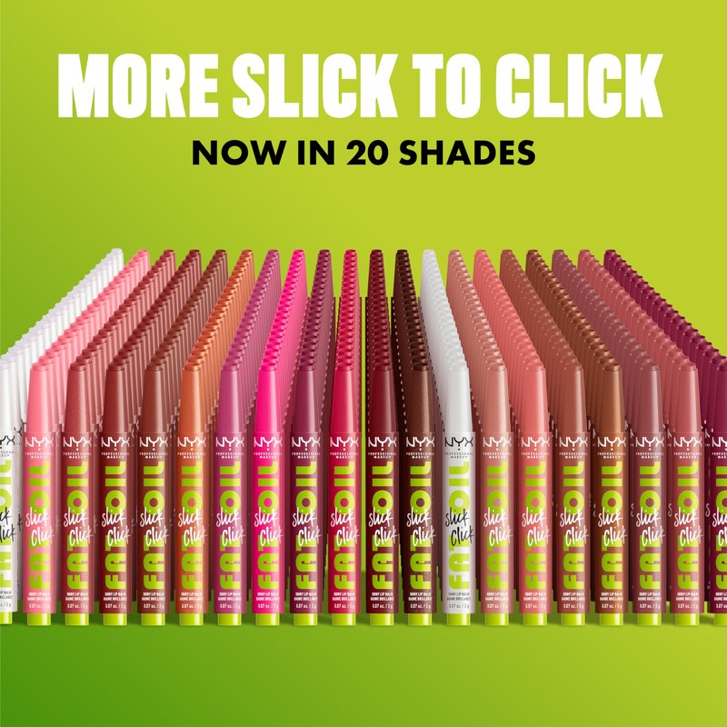 NYX PROFESSIONAL MAKEUP Fat Oil Slick Click, Lightweight, Buildable, Pigmented Vegan Lip Balm - Going Viral