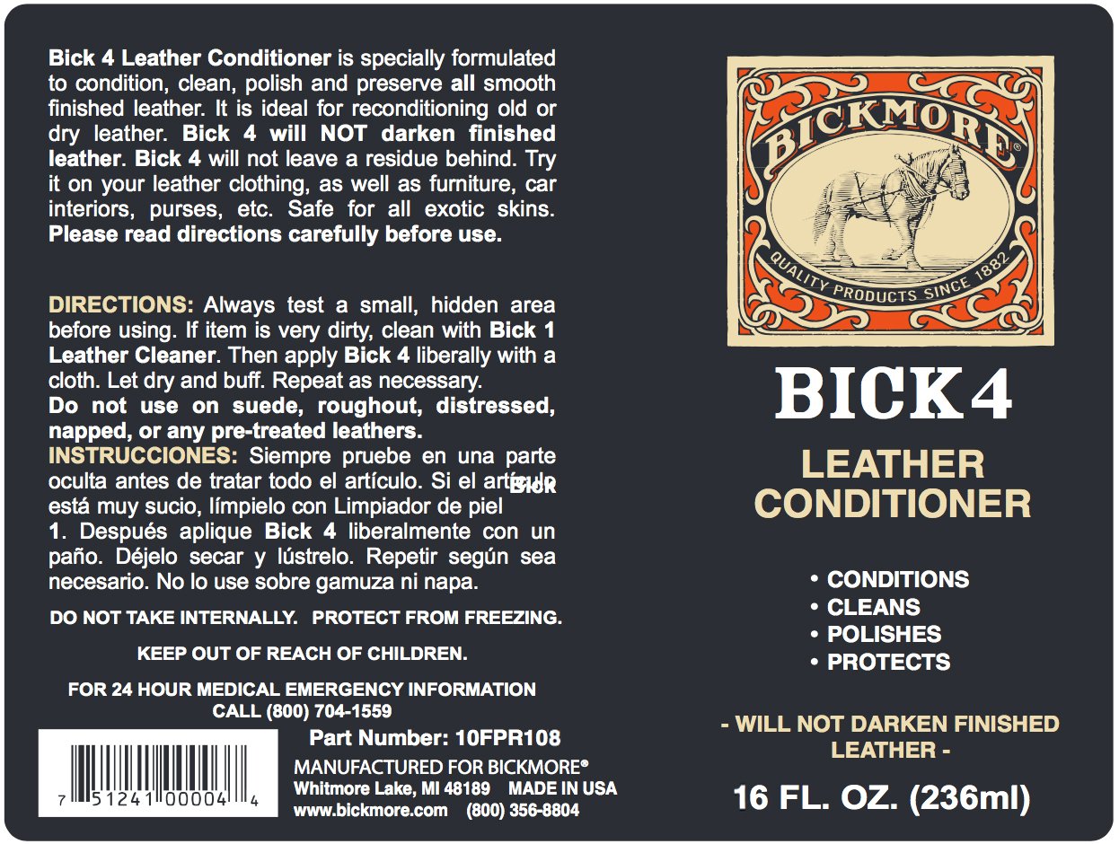 Bick 4 Leather Conditioner & Cleaner, Won't Darken Boots, Couch, Bags 16 oz