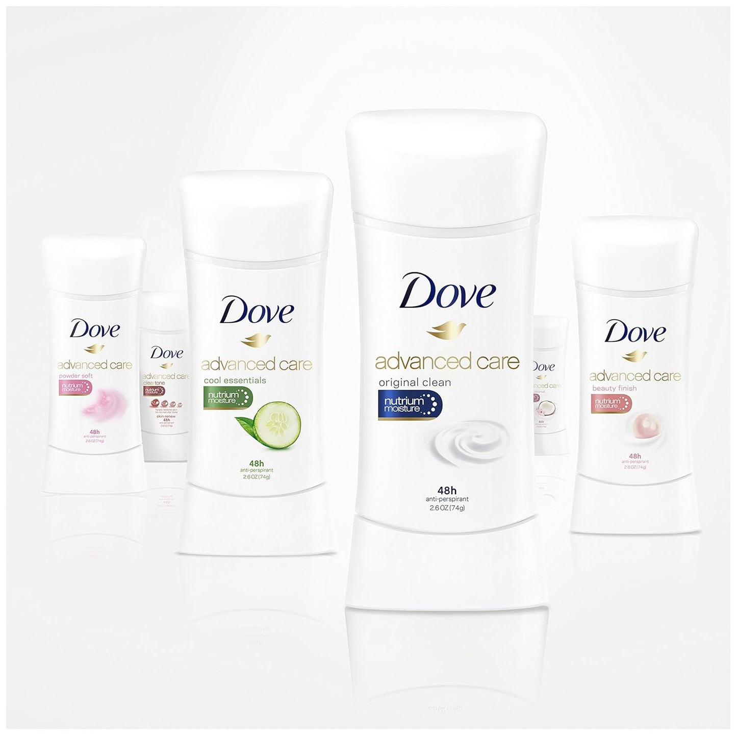 Dove Advanced Care Antiperspirant, Beauty Finish, 2.6 Ounce (Pack of 4)