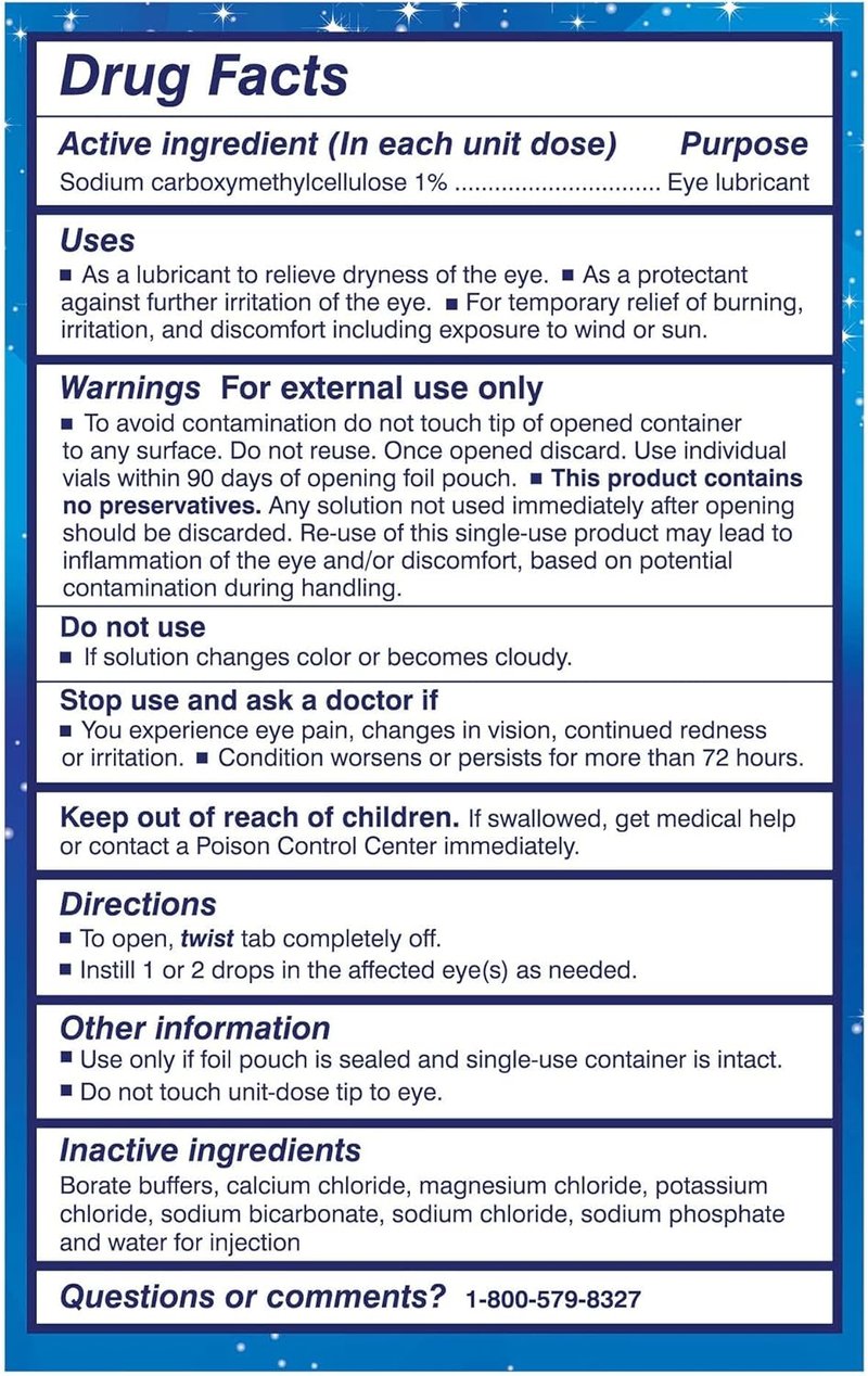 TheraTears Liquid Gel Eye Drops - Nighttime Lubricating Relief for Dry Eyes | 30 Single-Use Vials
