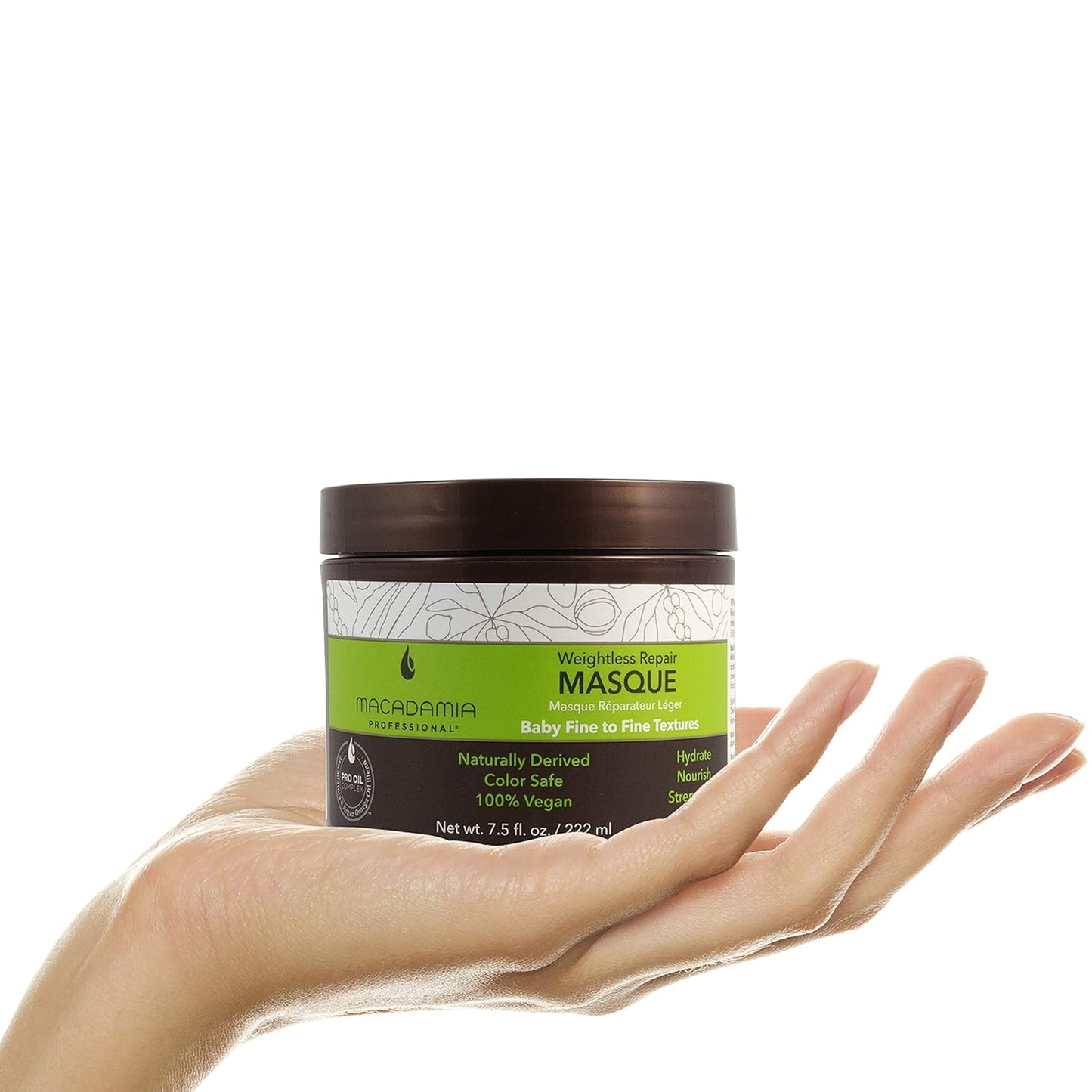 Macadamia Professional Hair Care Products Weightless Repair Hair Masque - For Thin Fine Hair - Color-Safe, Cruelty-Free and 100% Vegan - 7.5 Fl. Oz.