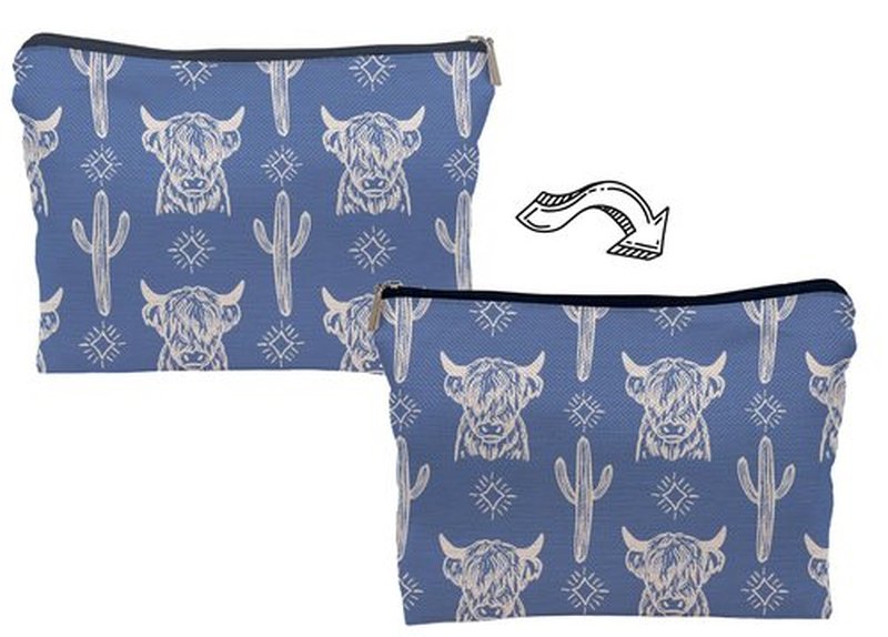 Lacosu Western Makeup Bag,Western Gifts For Women,Cow Makeup Bag,Cowgirl Stuff,Western Stuff For Women,Western Gifts,Cowgirl Gifts(COW F)
