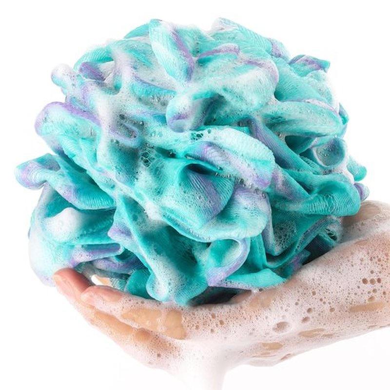 BTYMS Loofah Sponge 60 Gram Shower Pouf Bath Scrunchies Shower Puff Exfoliating Body Wash Scrubber Bath Puffs for Washing - Set of 4