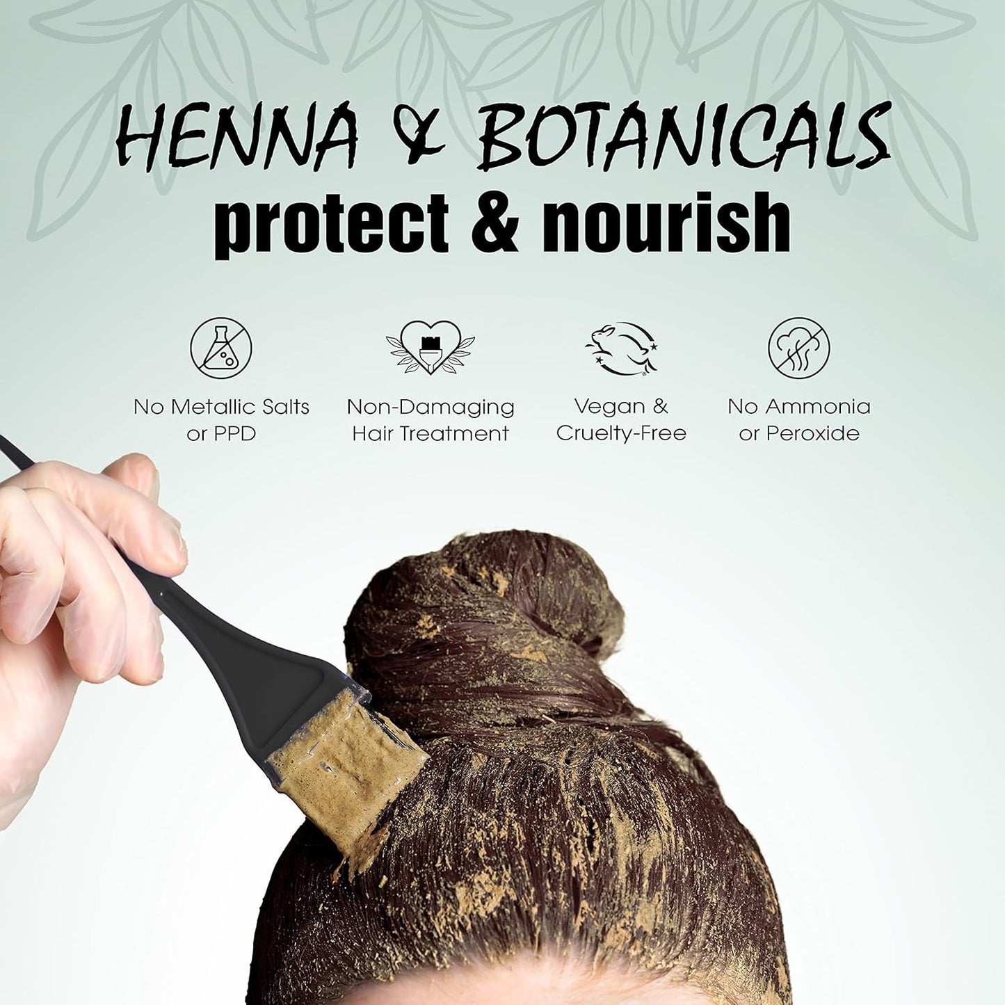 Organic Dark Chocolate Henna Hair Color & Conditioner - 16 Oz, Chemical-Free, Semi-Permanent Dye for Men & Women