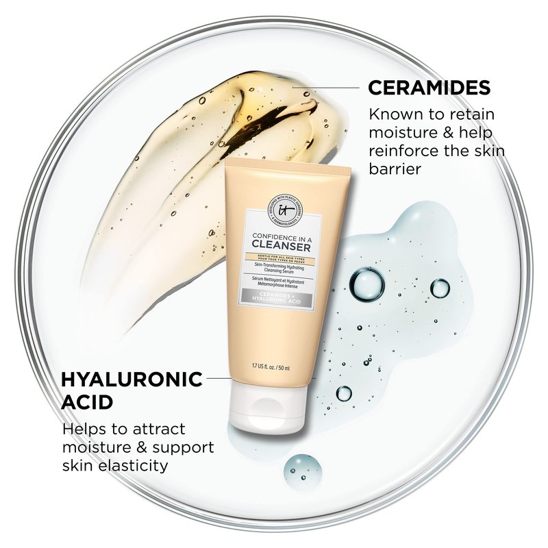 IT Cosmetics Radiance Boosting Best Sellers Skincare Gift Set – 3-Piece Set with Anti-Aging Peptide Eye Cream, Hydrating Face Moisturizer & Facial Cleanser – Vegan Kit with Travel Sizes