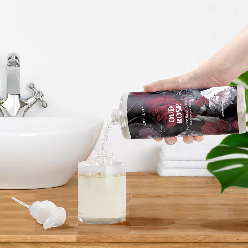ROMIIE ZOI Foaming Hand Soap Refill, Ebony Rose, Gentle & Moisturizing Formula for Home & Kitchen, 1 L/ 33.8 FL OZ