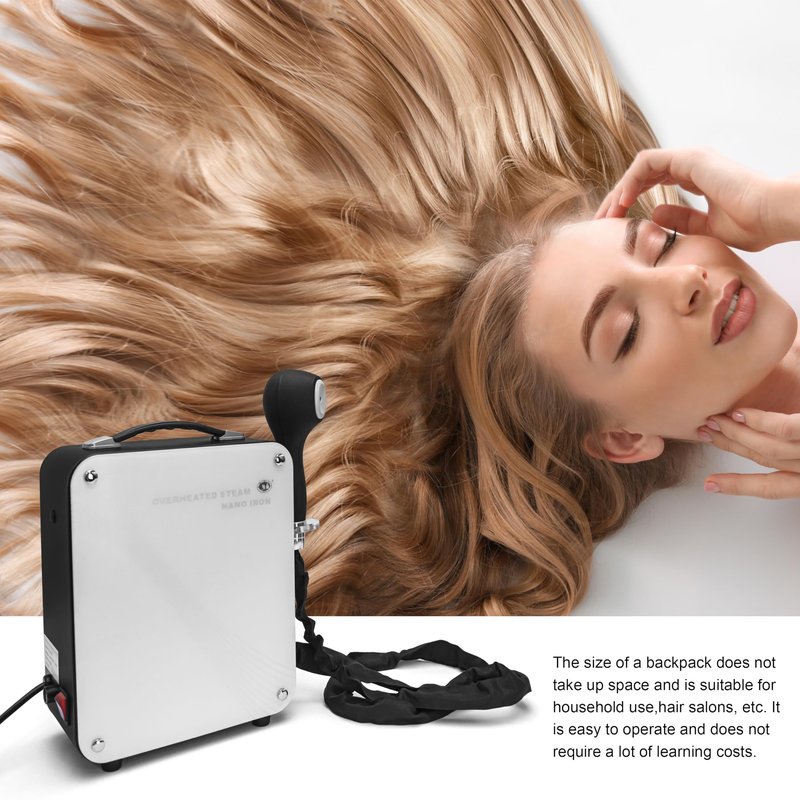 Hair Salon Nano Blue Light Micro Mist Hair Steamer Hair Perm Coloring Hot Dyeing Equipment for Hair Care Adds Softness Shine Elitzia ETD303