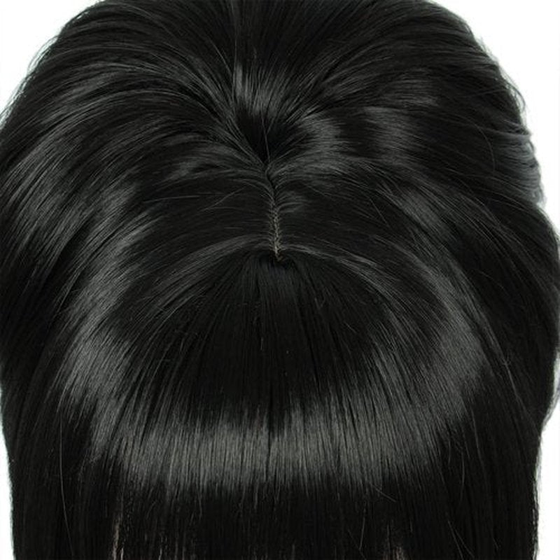 Linfairy Long Straight Black Wig Big Bouffant Beehive Wigs for Women fits 50s 80s Costume