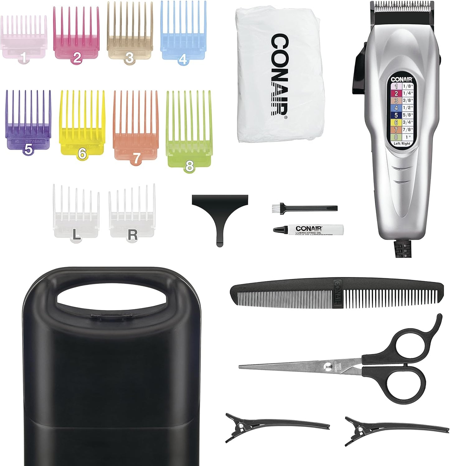 ConairMAN Hair Clippers for Men, 21-Piece Home Hair Cutting Kit