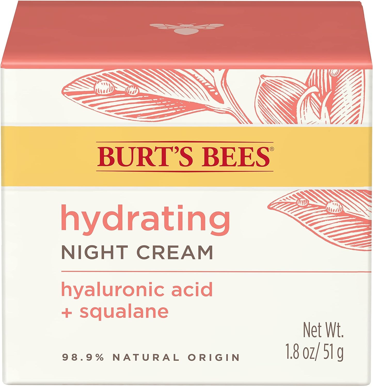 Burt's Bees Truly Glowing Night Cream Unisex 1.8 oz, White (I0115908)