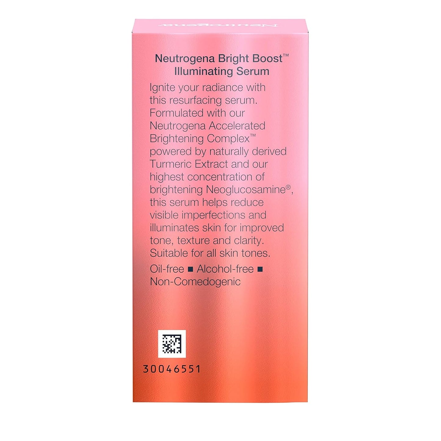 Neutrogena Bright Boost Illuminating Face Serum with Neoglucosamine & Turmeric Extract for Even Skin Tone, Resurfacing Serum for Face to Reduce Dark Spots & Hyperpigmentation, 0.3 fl. oz