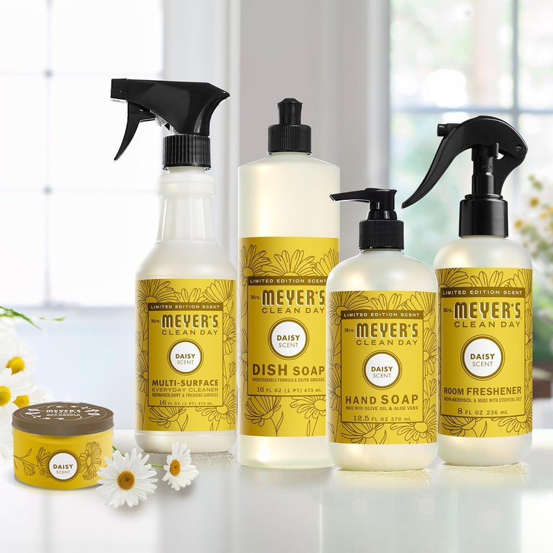 Mrs. Meyer's Clean Day Liquid Hand Soap - Daisy Scent, 12.5 Oz | Pack of 6 Bottles