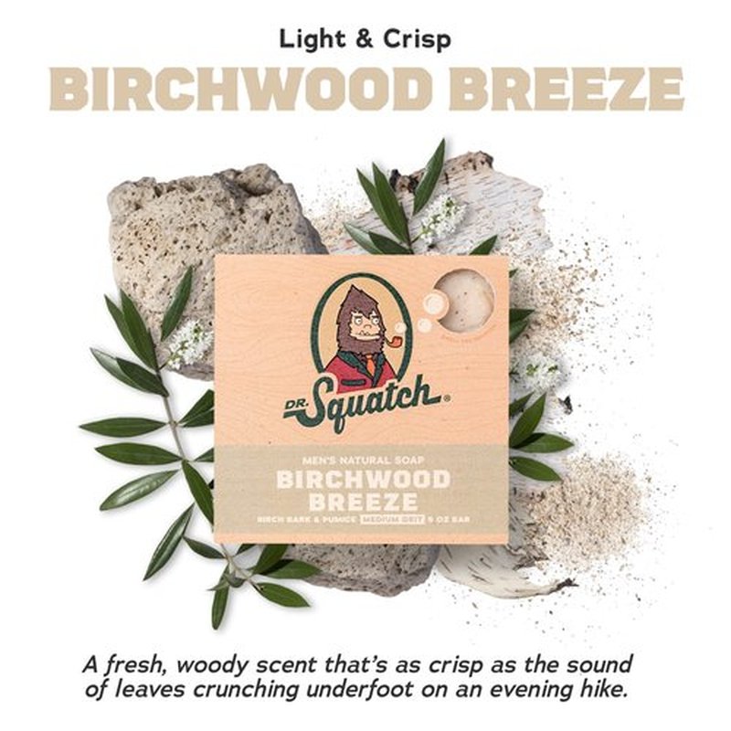 Dr. Squatch Natural Bar Soap for Men - Gift Set (5 Bars) - Birchwood Breeze, Cedar Citrus, Grapefruit IPA Cold Pressed Beer Soap, Spearmint Basil, Cool Fresh Aloe