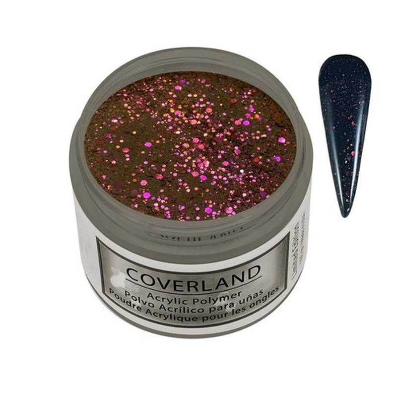 Tones Coverland Acrylic Nail Powder "Black Widow" - Limited Edition Acrylic Powder for Nail Design, Sculpting, and Masking Nail Bed Imperfections - Professional Acrylic Nail Supplies - (1.5 Oz)