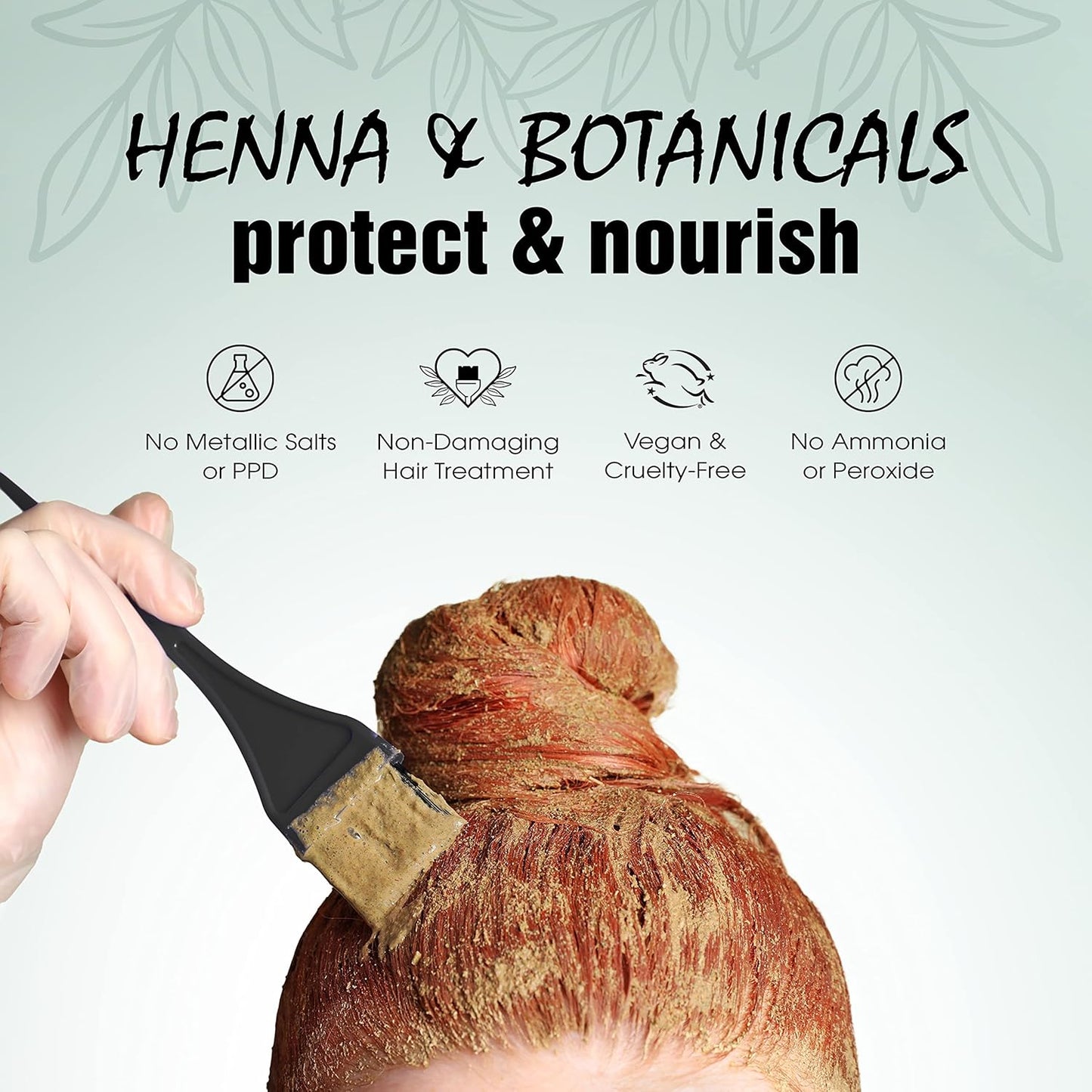 Light Mountain Henna Hair Color & Conditioner – Red Hair Dye, Organic Henna Leaf Powder and Botanicals, Chemical-Free, Semi-Permanent Hair Color + 4 Hair Clips