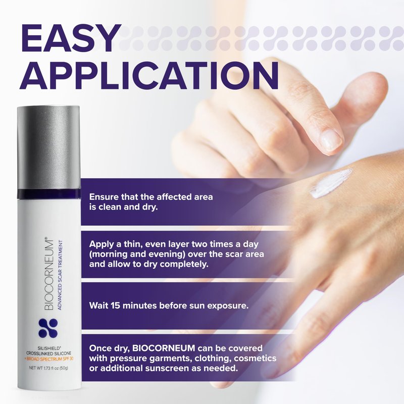 Biocorneum Advanced Scar Treatment – Silicone Scar Gel with SPF 30 & Silishield® 20g – Scar Cream for Surgical Scars, C-Section & Acne – Fast Drying, Water Resistant Scar Removal Gel for Children