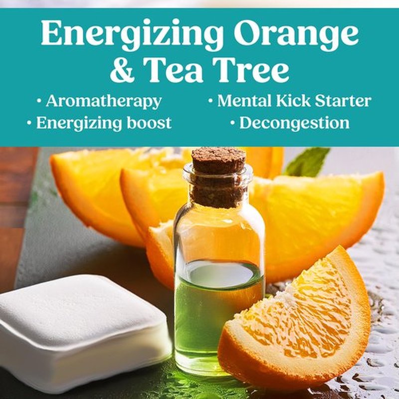 Citrus Shower Steamers Aromatherapy for Women- USA Made - Shower Bombs Aromatherapy for Women, Vapor Shower Tablets Aromatherapy, Menthol Shower Scent Steamers Cold and Flu, Organic Shower Steamer
