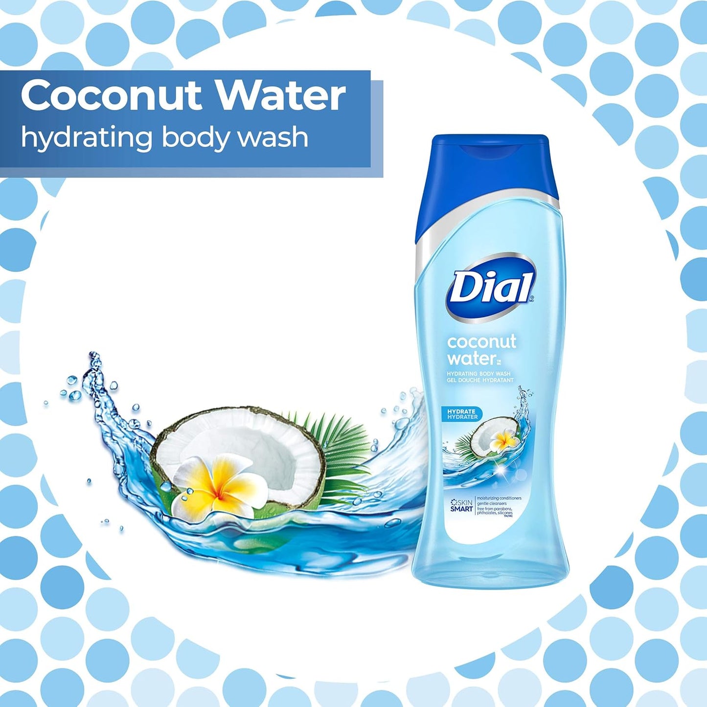 Dial Pamper & Indulge Body Wash with Marula Oil and Vitamin E, 16 fl oz (Pack of 3)
