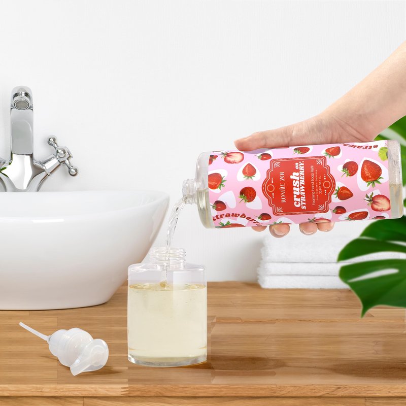 ROMIIE ZOI Foaming Hand Soap Refill, Strawberry, Gentle & Moisturizing Formula, 1000 ML/ 33.8 FL OZ