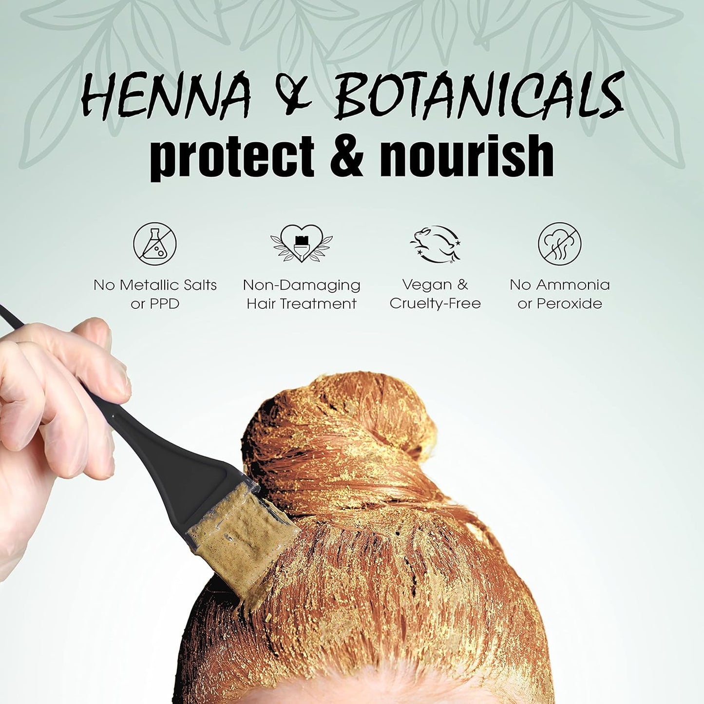 Light Mountain Henna Hair Color & Conditioner – Red Hair Dye, Organic Henna Leaf Powder and Botanicals, Chemical-Free, Semi-Permanent Hair Color + 4 Hair Clips