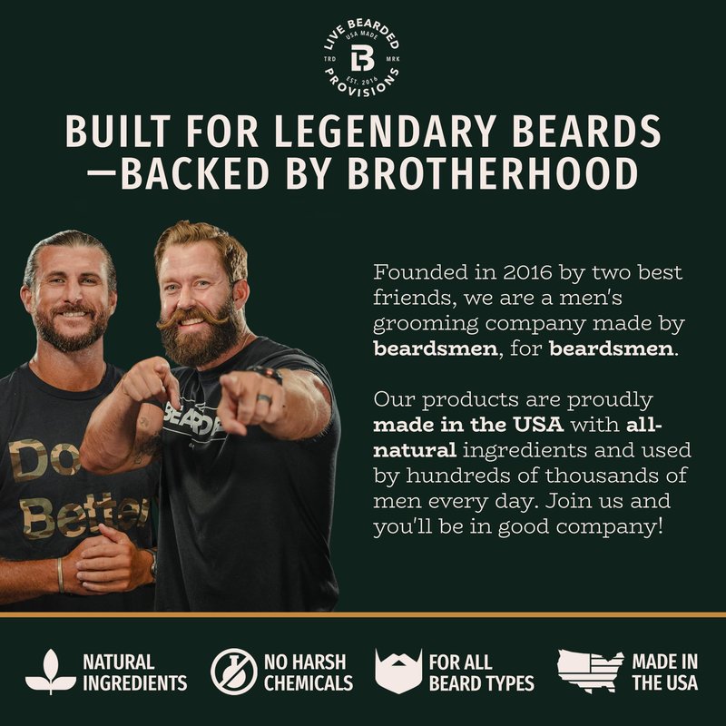 Live Bearded Men's Deodorant - Long Lasting, Aluminum Free, All Natural, Activated Charcoal Deodorant for Men, Travel Size - American, 3 Stick