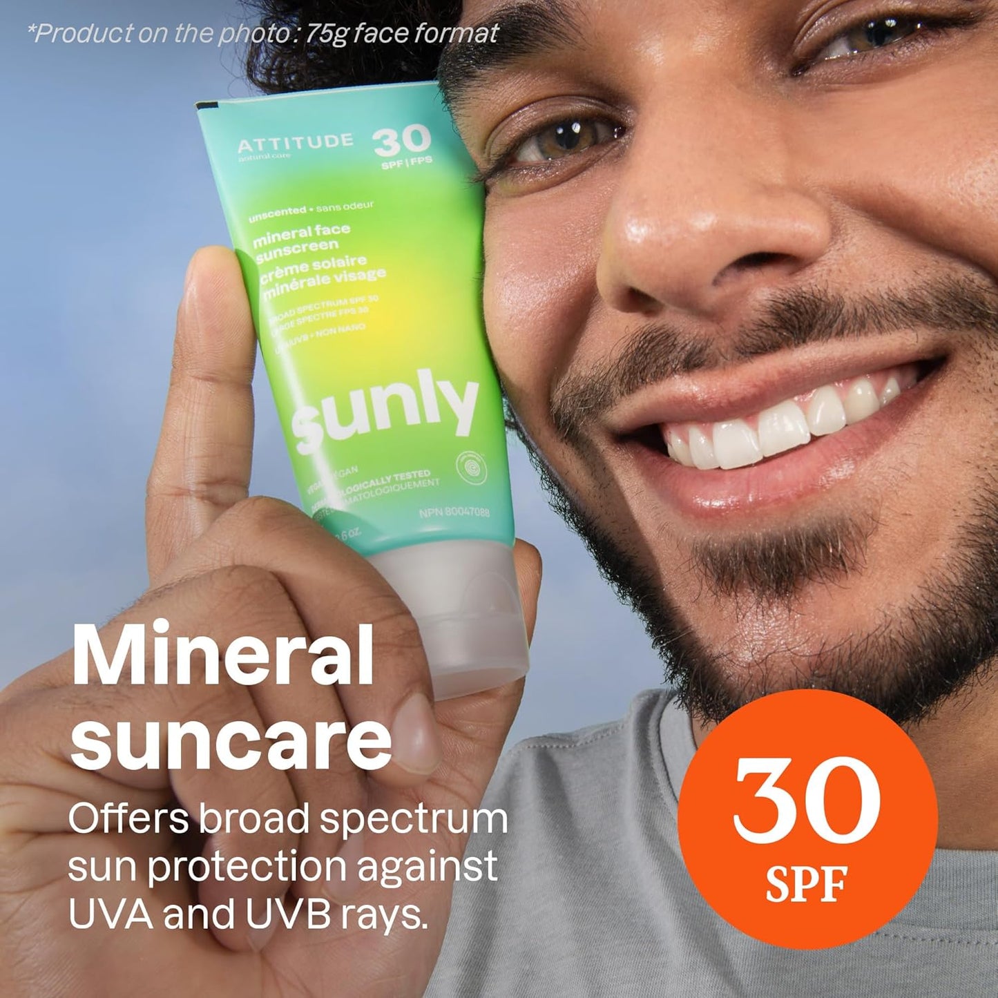 ATTITUDE Mineral Sunscreen with Zinc Oxide, SPF 30, EWG Verified, Broad Spectrum UVA/UVB Protection, Dermatologically Tested, Vegan, Tropical, 5.2 Ounces