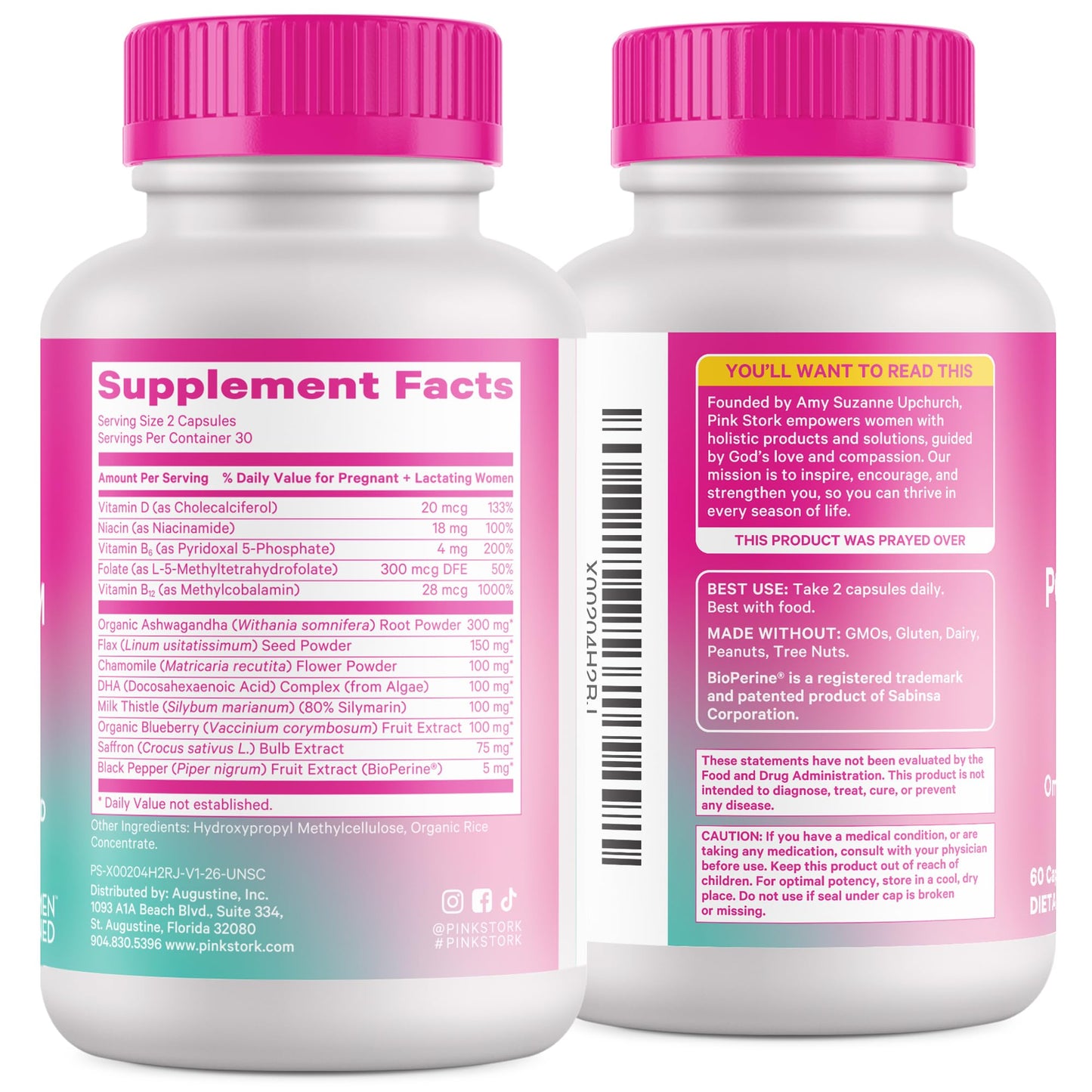 Pink Stork Postpartum Mood Support, 30-Day Supply