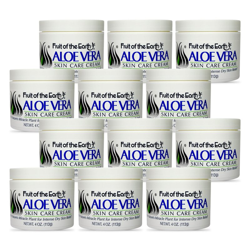 Fruit of the Earth Aloe Skin Care Cream Jar 4oz (12 pack)