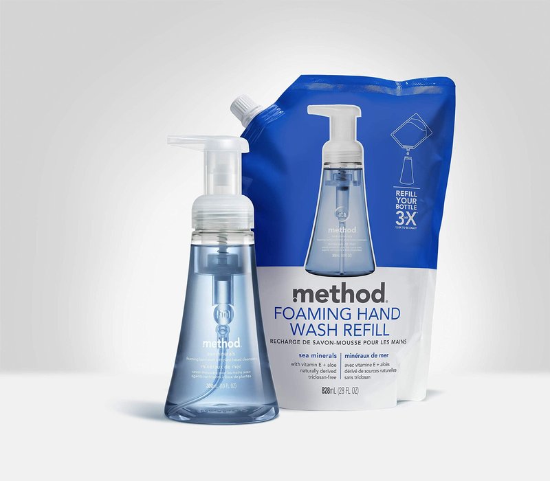 Method Foaming Hand Soap Refill, Sweet Water, 28 Fl oz, 6 pack, Packaging May Vary