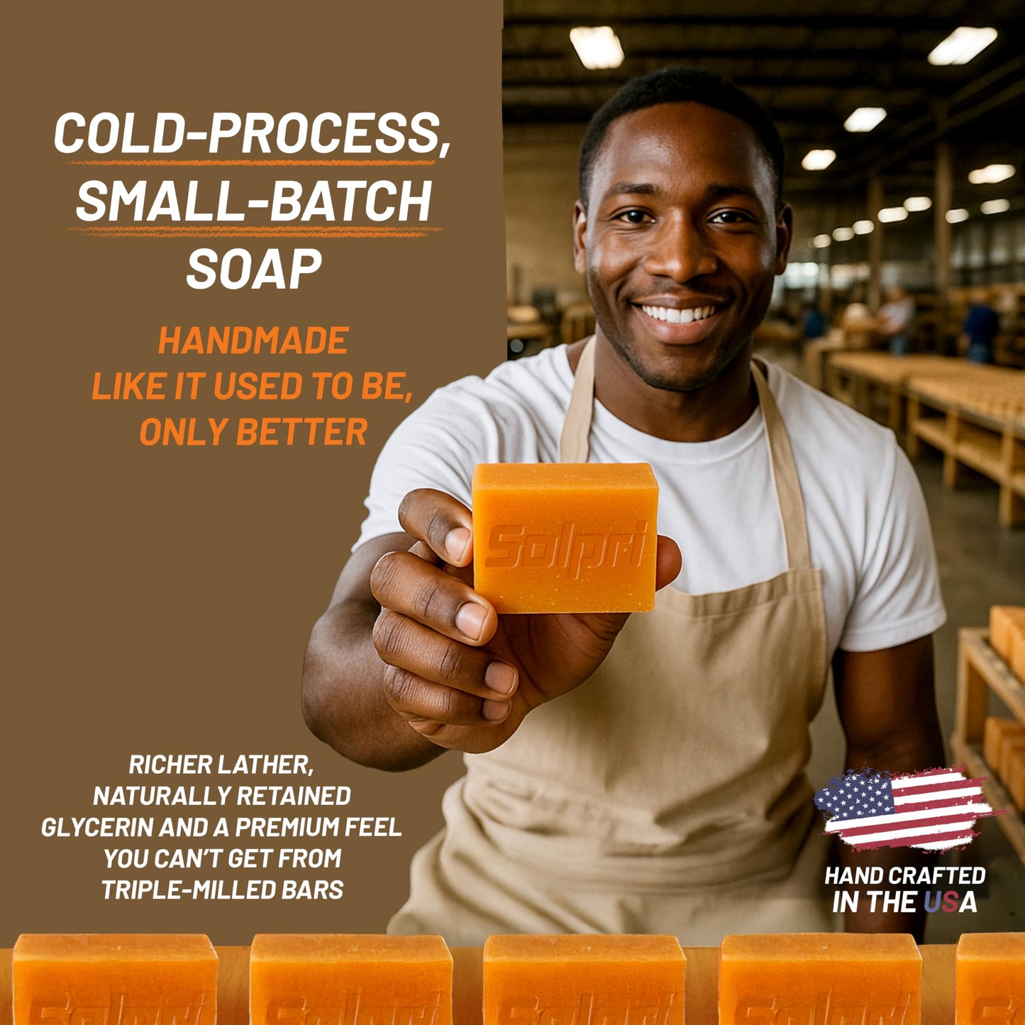 Solpri Athlete's Lemongrass & Tea Tree Soap Bar – 4 oz (6 Pack)