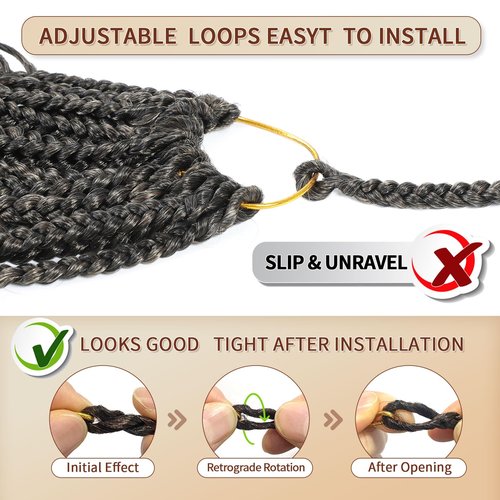 Karida 9 Packs Goddess Box Braids Crochet Hair 12 inch, Boho Box Braids Crochet Hair Pre Looped, Box Braids With Curly Ends Crochet Hair For Black Women (12 Inch, T27#)