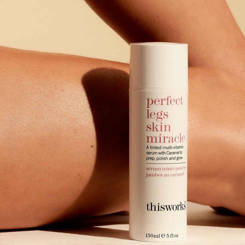 This Works Perfect Legs Skin Miracle: Tinted Serum with Vitamin C & E for Radiant, Sun-Kissed Glow, Evens Skin Tone & Reduces Imperfections, 5 fl oz