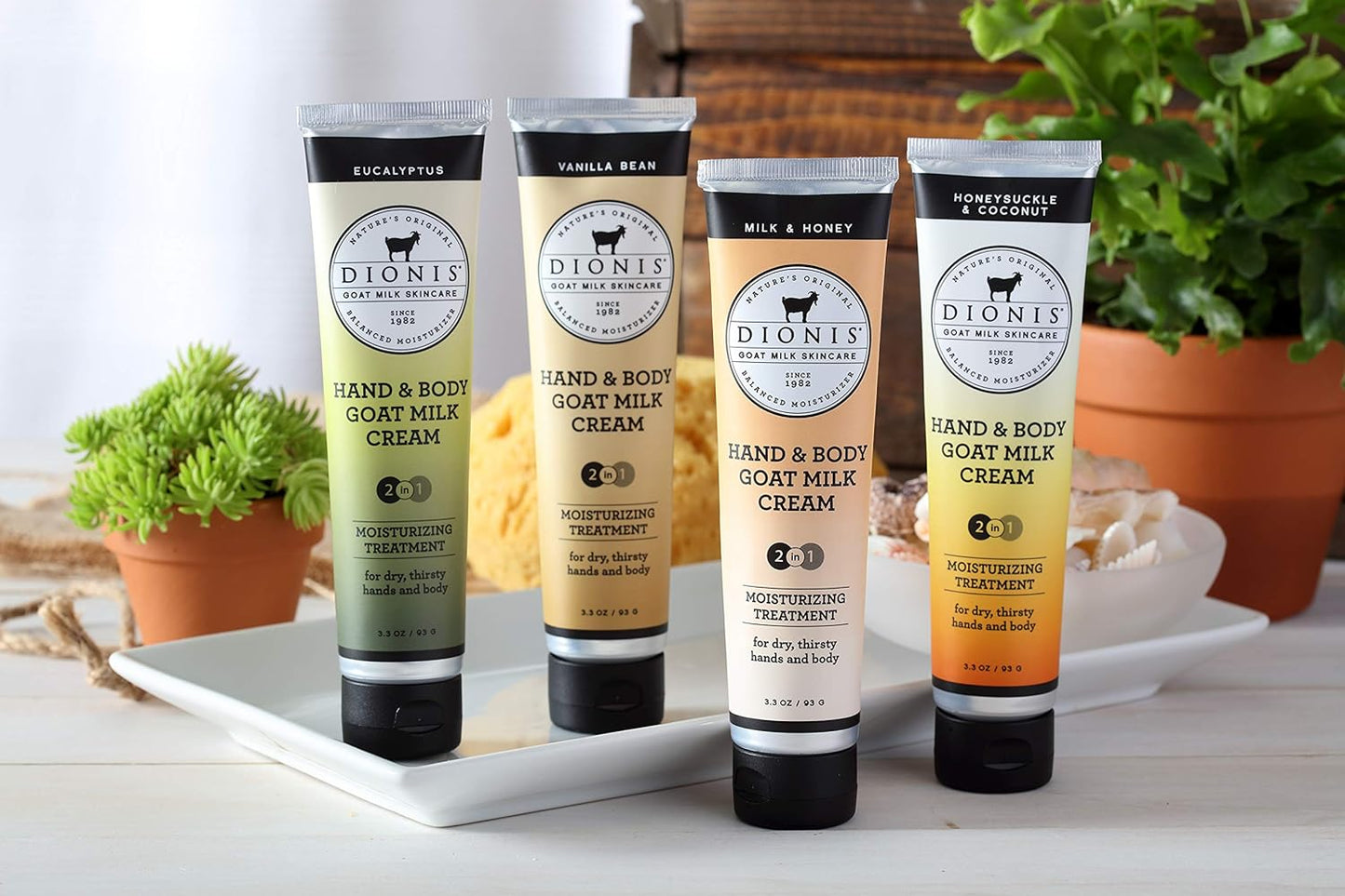 Dionis - Goat Milk Skincare White Jasmine & Shea Scented Hand & Body Cream (3.3 oz) - Made in the USA - Cruelty-free and Paraben-free