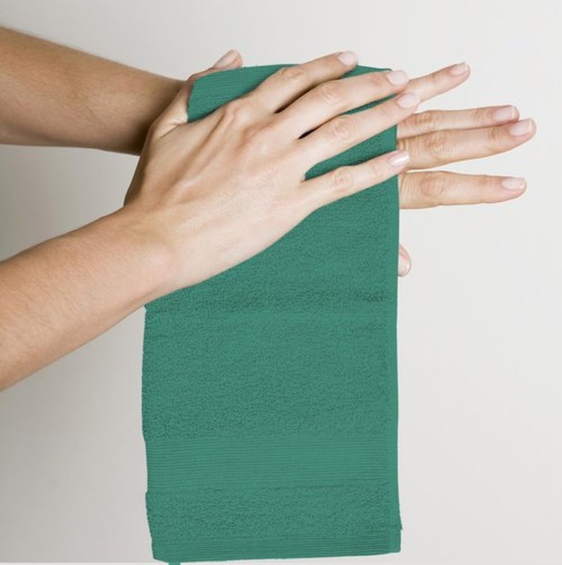 Premium Wash Cloths Pack of 12 (13" x 13" Inches)- 100% Combed Ring Spun Cotton WashCloth - Luxury Washcloths – Ultra Soft Face Towels - Highly Absorbent Wash Cloth for Face (Dusty Green)