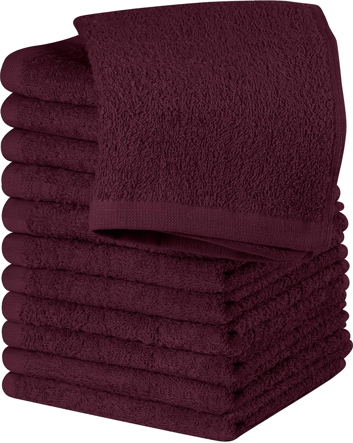 Utopia Towels 12 Pack Cotton Washcloths Set, 100% Ring Spun Cotton, Premium Flannel Face Cloths, Highly Absorbent and Soft Feel Fingertip Towels, Beige