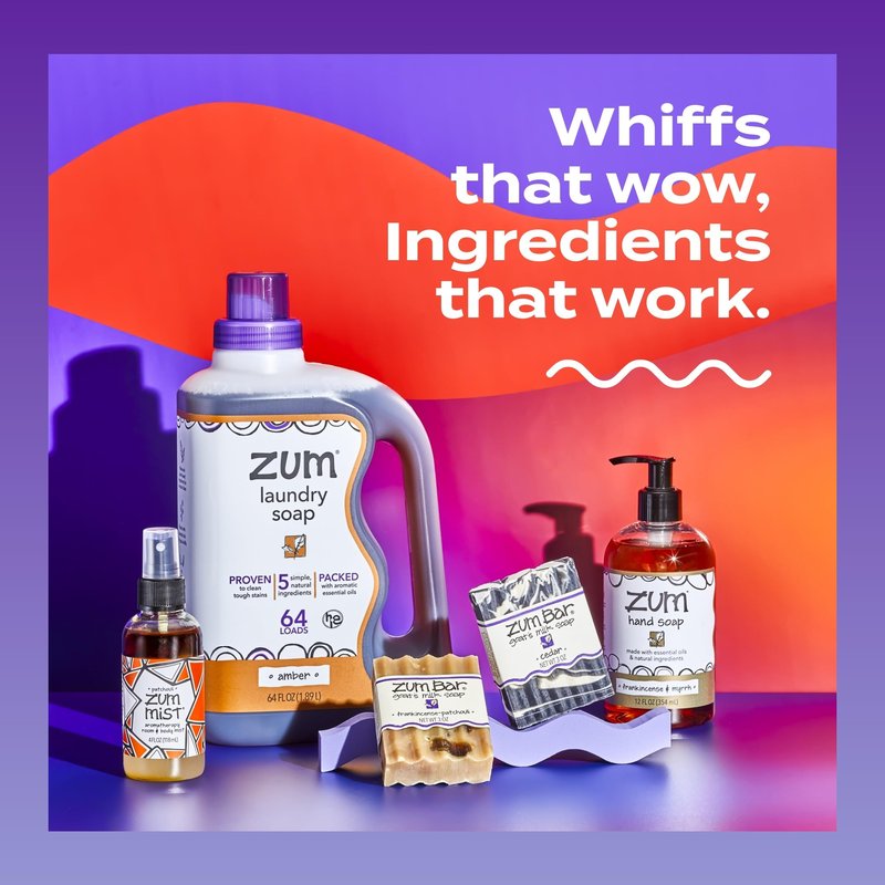 Zum by Indigo Wild All-Purpose Cleaner - Natural Multipurpose Cleaner Made with Essential Oils, Baking Soda & More - Lavender, 16 fl oz