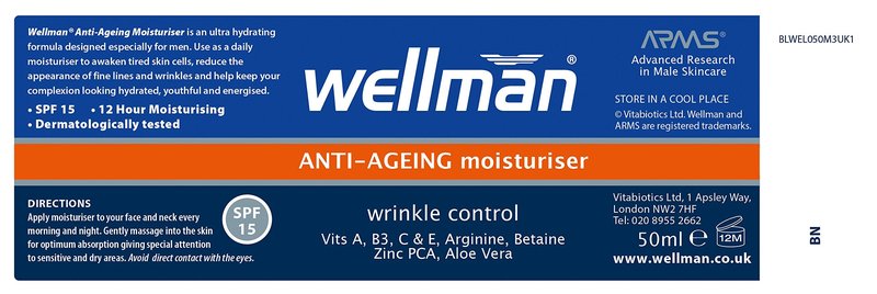 Wellman by Vitabiotics Anti-Ageing Moisturiser 50ml