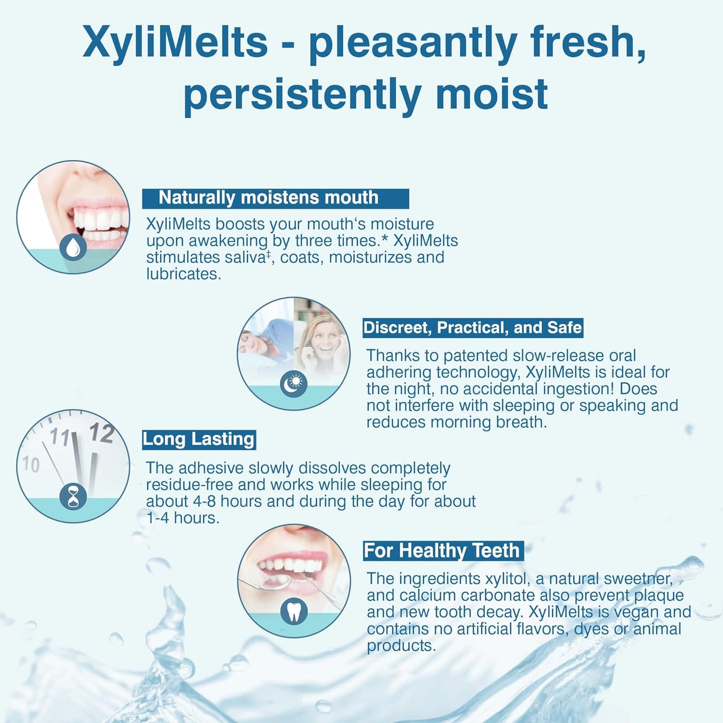 Oracoat XyliMelts Dry Mouth Relief Bundle Slightly Sweet 40 Count, Mild Mint 40 Count and Cinnamon 40 Count