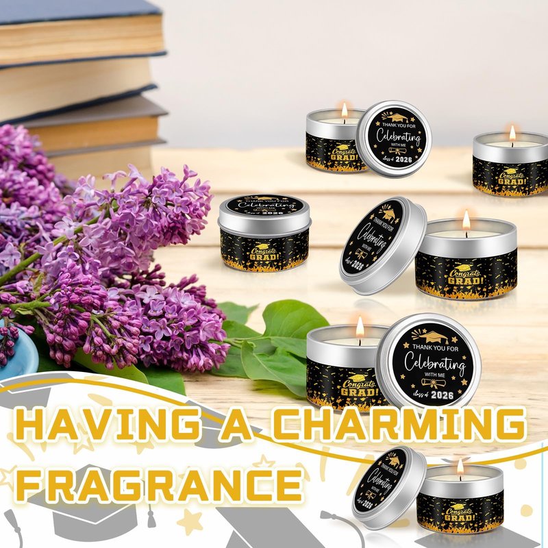 30 Sets Mini Graduation Candles Bulk Class of 2026 Graduation Gifts Soy Wax Candles Scented Candles Gifts for College Graduate Exchange Gift