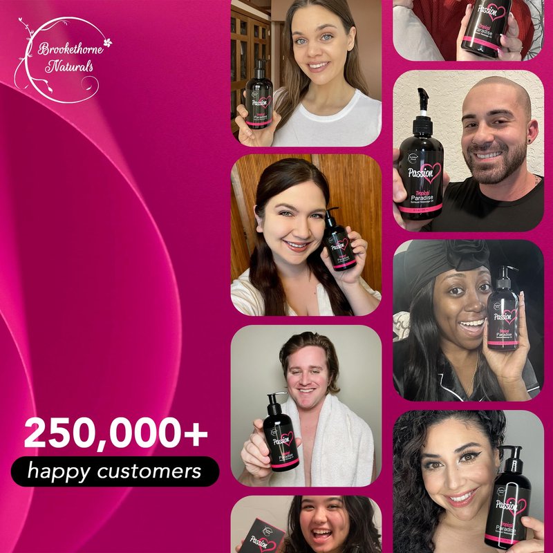 Passion Sensual Massage Oil for Date Night | 100% Natural Body Oil for Couples with Jojoba & Almond | Aromatherapy & Relaxing Massage Therapy | Valentines Day Gifts for Her | Tropical Paradise Scent