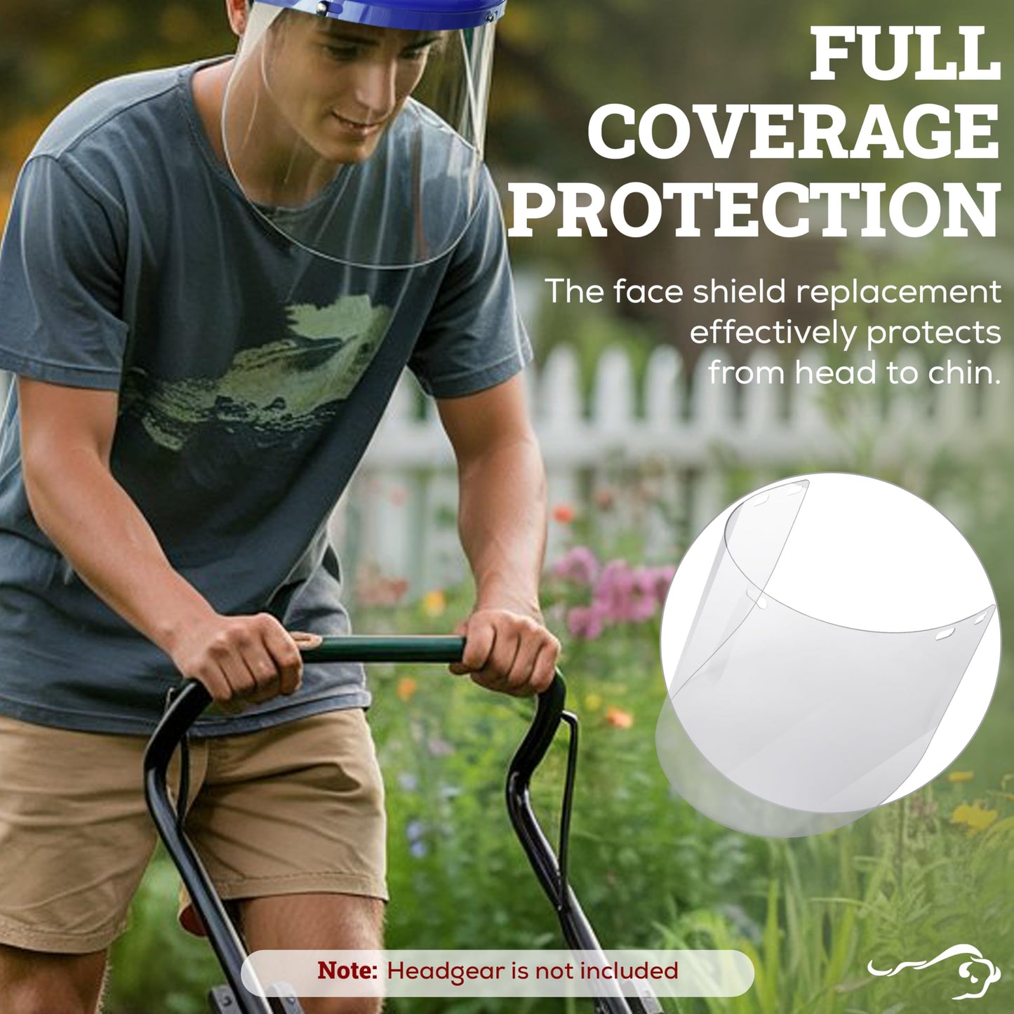 SAFE HANDLER Replacement Face Shields – Clear Polycarbonate Visor, Face Shield Replacements for Safety Headgear with Face Shield (PACK of 5)
