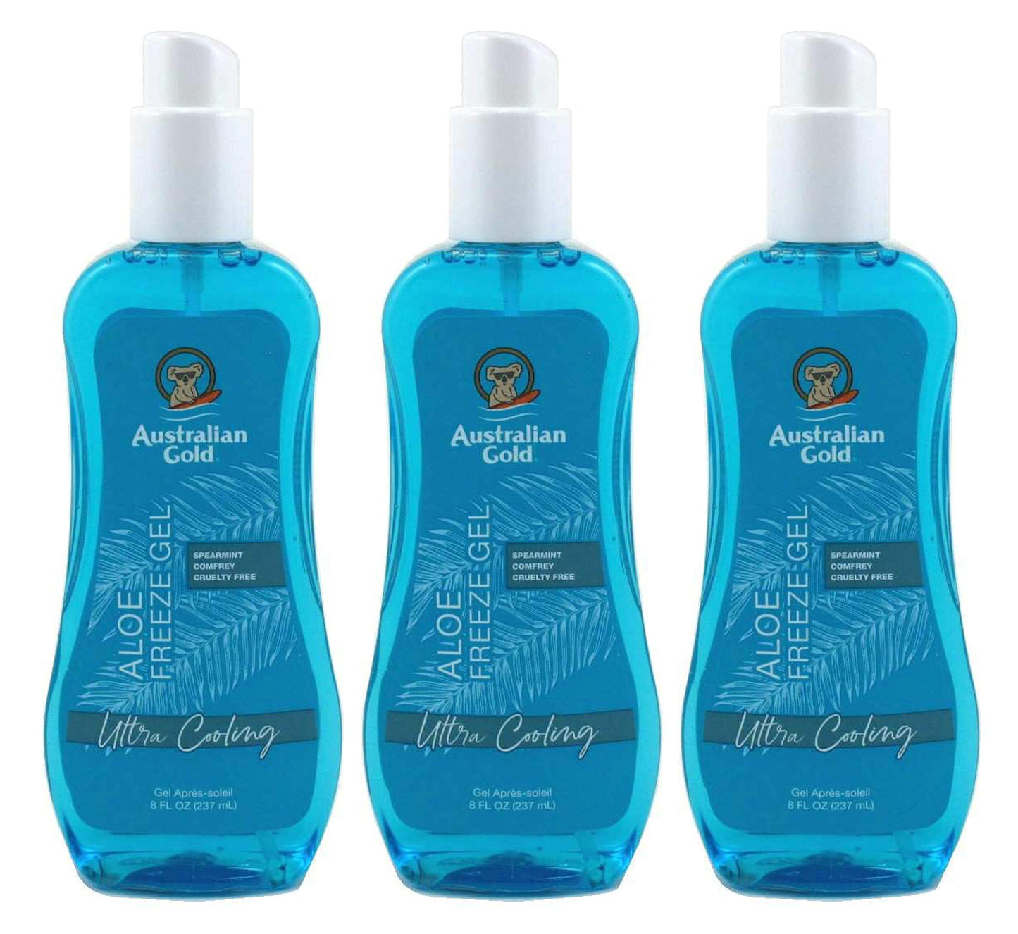 Australian Gold Aloe Freeze Spray Gel 8 Ounce (235ml) (3 Pack)
