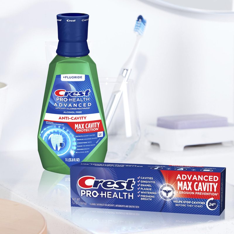 Crest Pro-Health Advanced Maximum Cavity Protection Mouthwash - Mild Mint - 2x1L